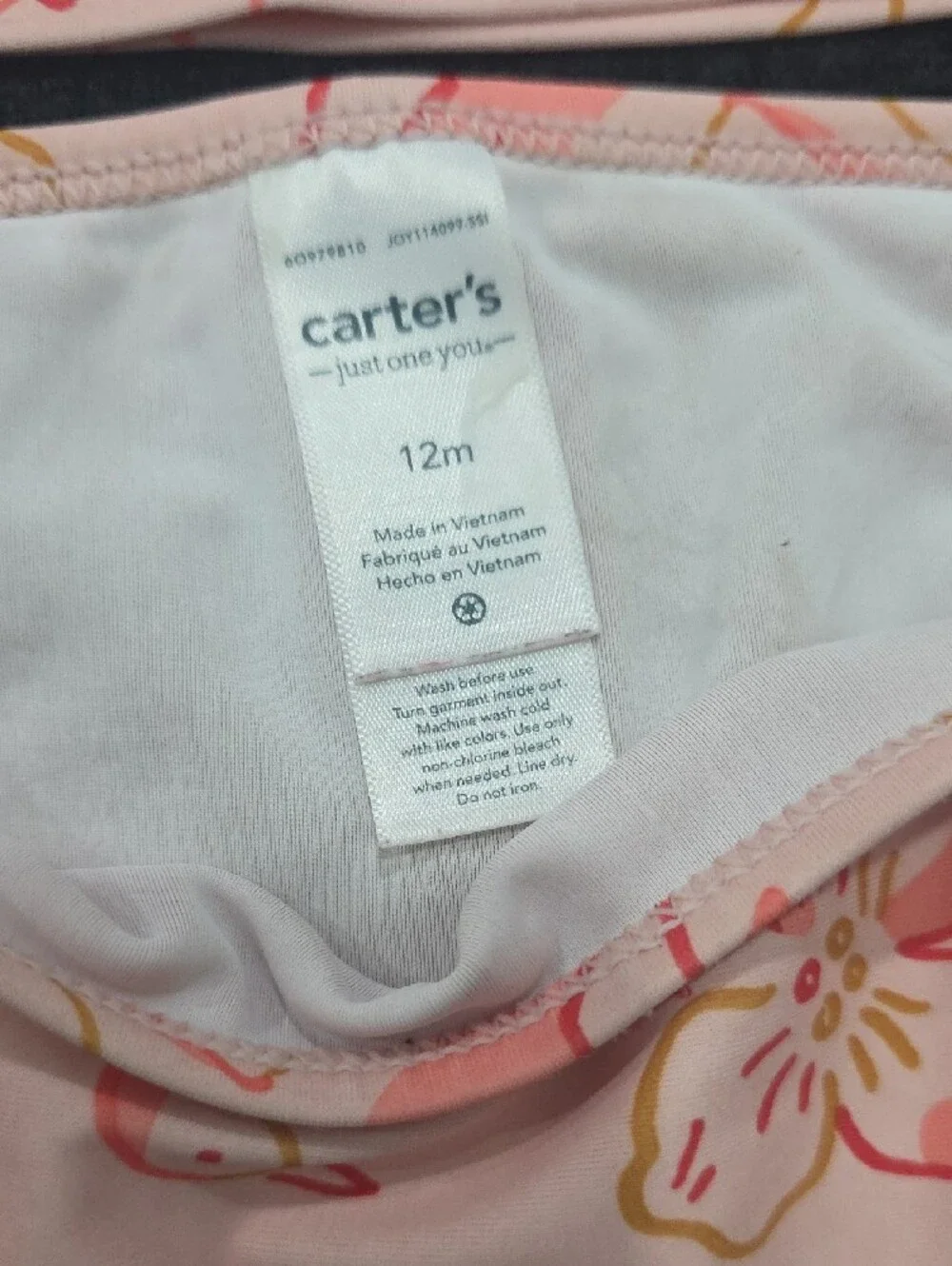 Carter's Pink Flamingo Print Long-Sleeve Rashguard Set